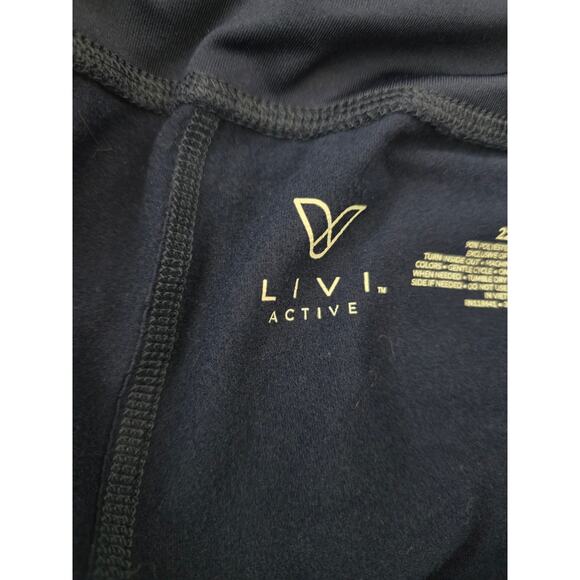 Livi Active By Lane Bryant Nacy Blue Silver Strip Athletic Leggings 22/24 - Picture 5 of 5